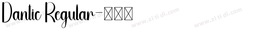 Dantic Regular字体转换